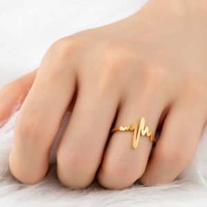 Prstan Heartbeat gold